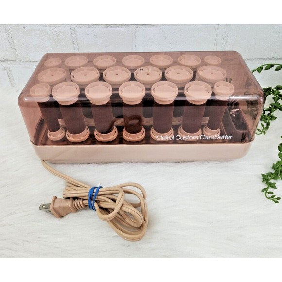 Hair Clairol Custom Caresetter Hot Rollers Curlers Flocked Velvet Clips Kf Poshmark